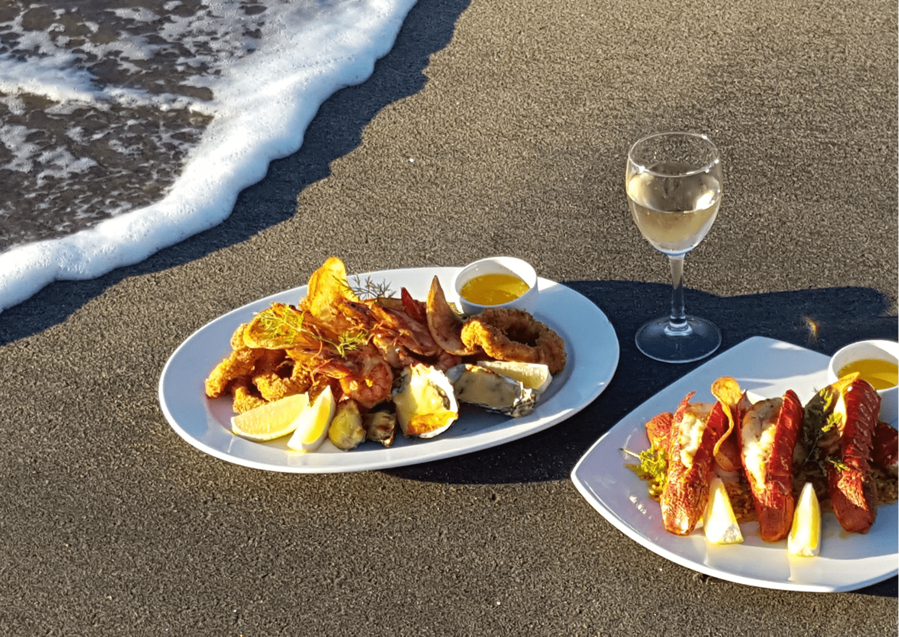 Seafood platter at Lüderitz Nest Hotel