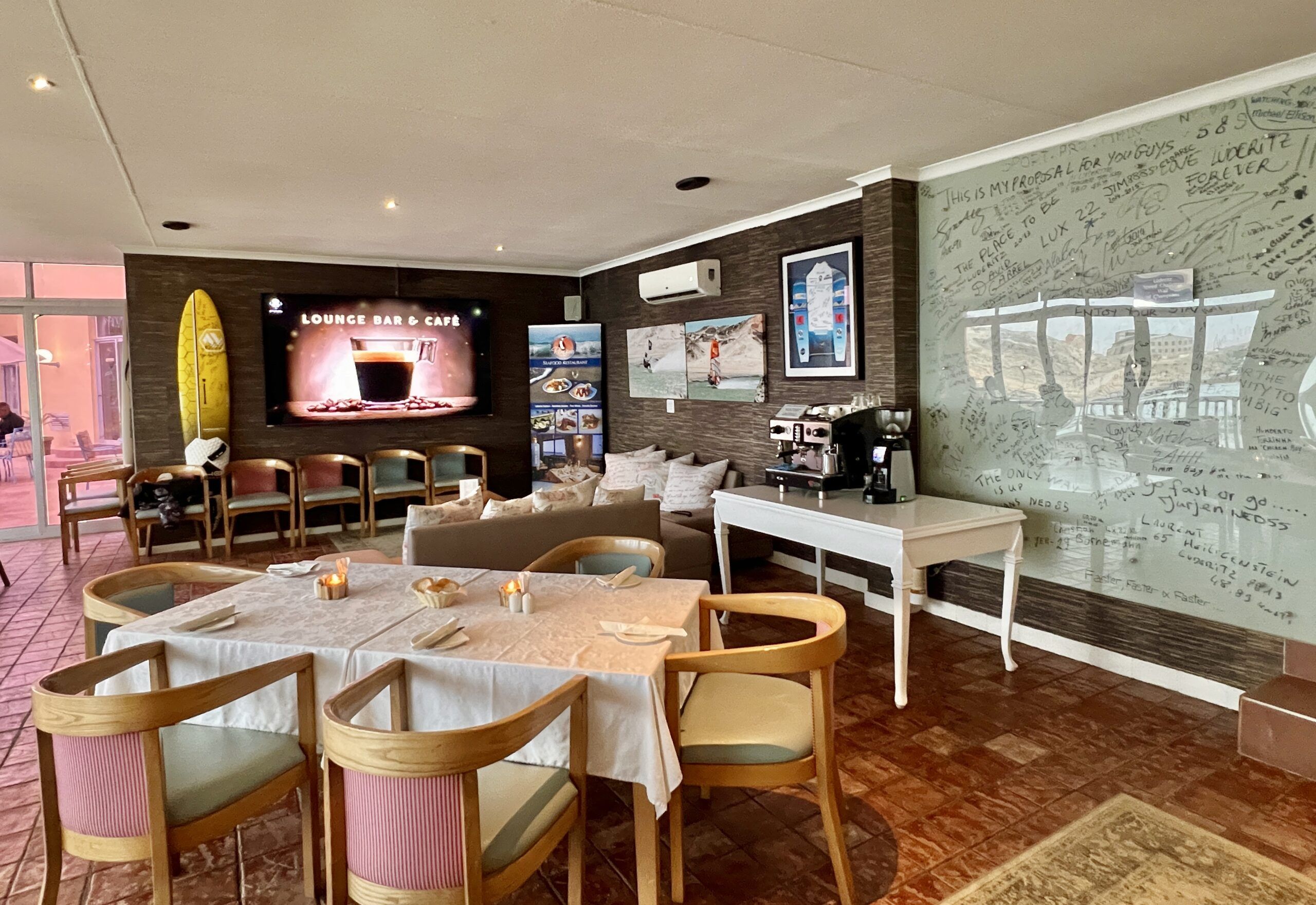 Crayfish Bar and Lüderitz Speed Challenge wall