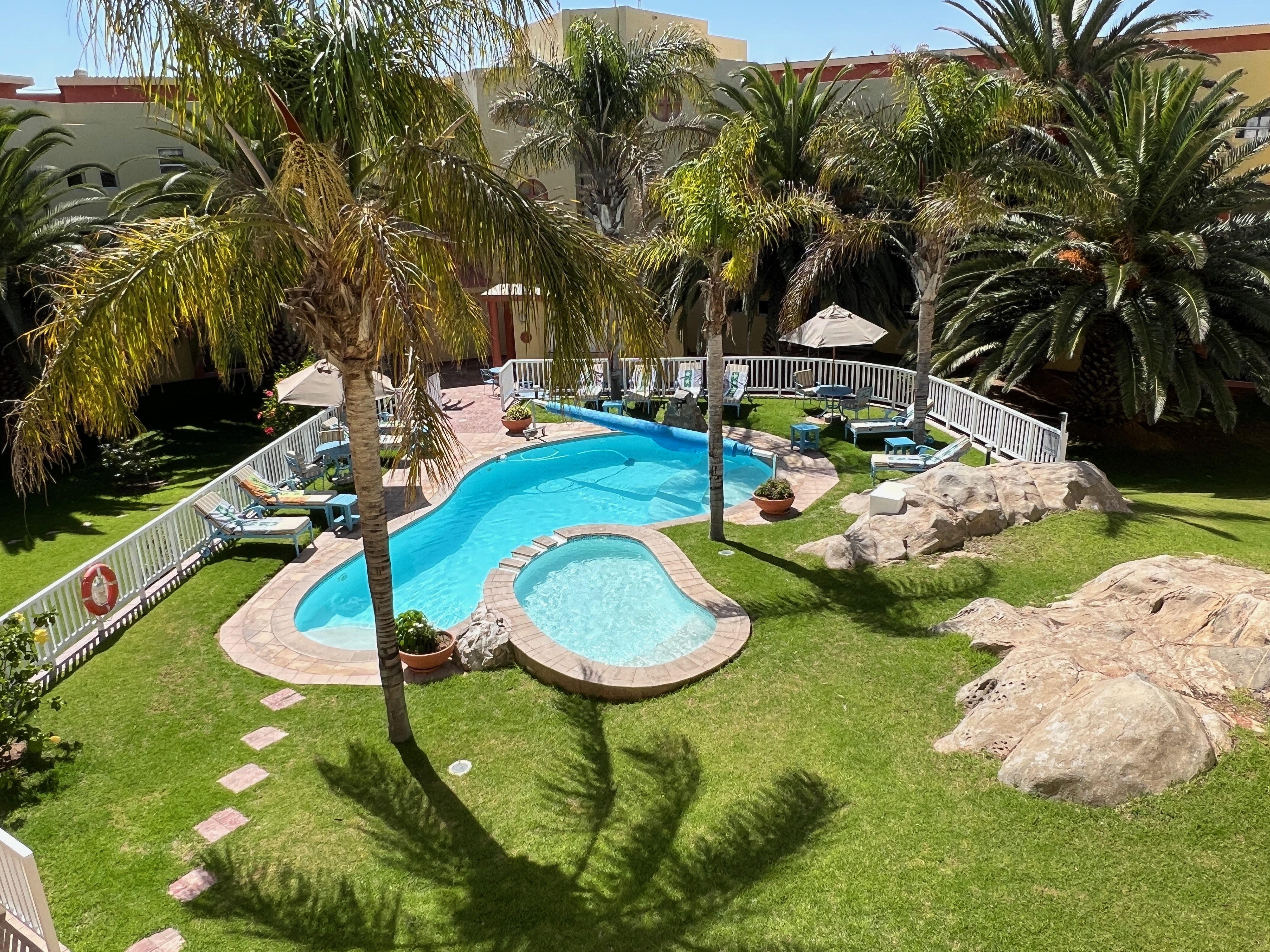 Outdoor heated pool at Nest Hotel