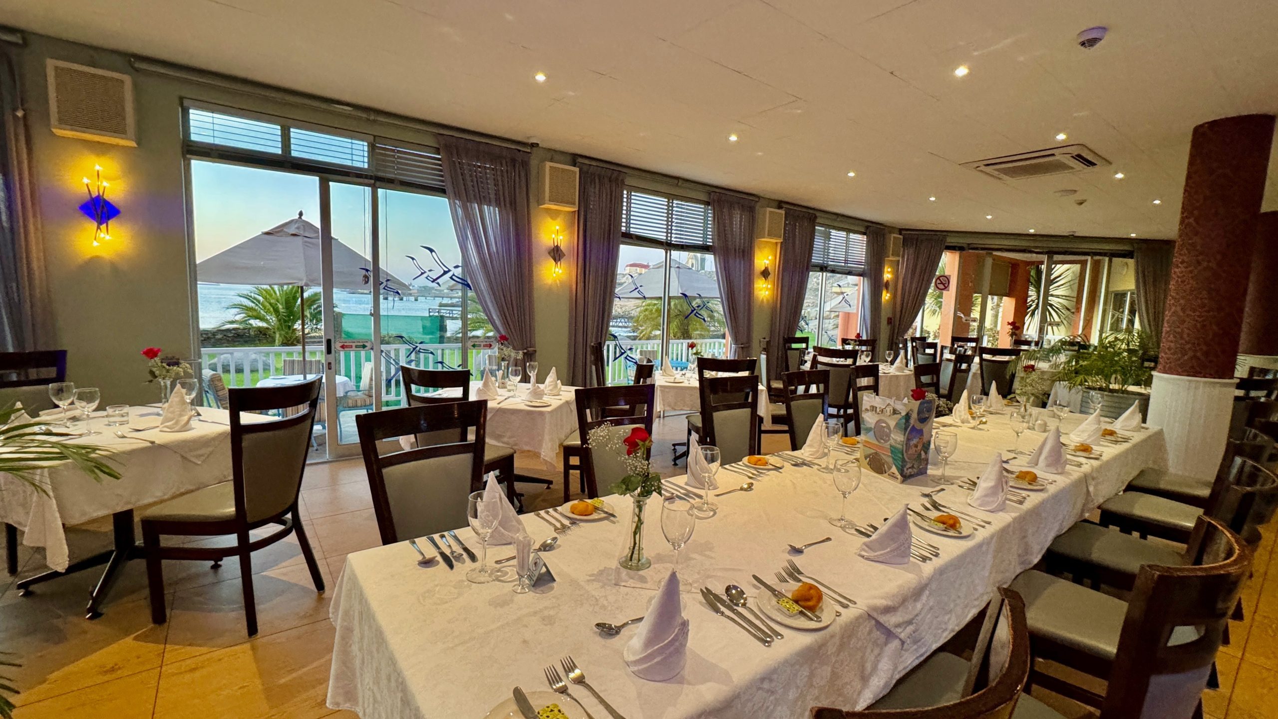 Penguin Restaurant beachfront dining room