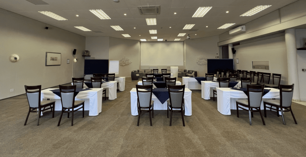 Conference room setup at Lüderitz Nest Hotel